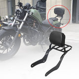Maxbell Motorcycle Sissy Bar Backrest Assembly Passenger Assembled Backrest Rear Pad black