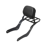 Maxbell Motorcycle Sissy Bar Backrest Assembly Passenger Assembled Backrest Rear Pad black