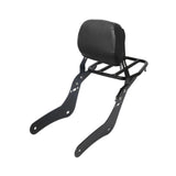 Maxbell Motorcycle Sissy Bar Backrest Assembly Passenger Assembled Backrest Rear Pad black