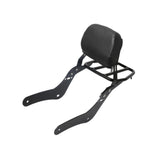 Maxbell Motorcycle Sissy Bar Backrest Assembly Passenger Assembled Backrest Rear Pad black