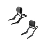 Maxbell Motorcycle Sissy Bar Backrest Assembly Passenger Assembled Backrest Rear Pad black