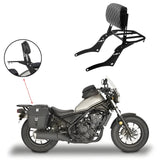 Maxbell Motorcycle Sissy Bar Backrest Assembly Passenger Assembled Backrest Rear Pad grid