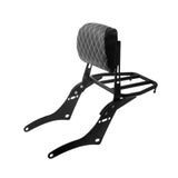 Maxbell Motorcycle Sissy Bar Backrest Assembly Passenger Assembled Backrest Rear Pad grid