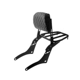 Maxbell Motorcycle Sissy Bar Backrest Assembly Passenger Assembled Backrest Rear Pad grid