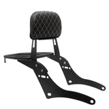 Maxbell Motorcycle Sissy Bar Backrest Assembly Passenger Assembled Backrest Rear Pad grid