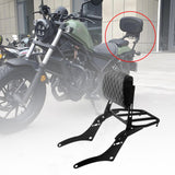 Maxbell Motorcycle Sissy Bar Backrest Assembly Passenger Assembled Backrest Rear Pad grid