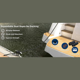 Maxbell Boat Dock Line Docking Lines Equipment Strong Double Braided Nylon Dock Line