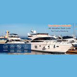 Maxbell Boat Dock Line Docking Lines Equipment Strong Double Braided Nylon Dock Line