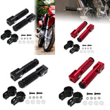 Maxbell Generic Motorcycle Foot Pegs Foldable Practical Footpegs for Motorcycle Black