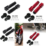 Maxbell Generic Motorcycle Foot Pegs Foldable Practical Footpegs for Motorcycle Black