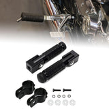 Maxbell Generic Motorcycle Foot Pegs Foldable Practical Footpegs for Motorcycle Black