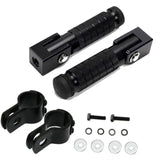 Maxbell Generic Motorcycle Foot Pegs Foldable Practical Footpegs for Motorcycle Black