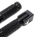 Maxbell Generic Motorcycle Foot Pegs Foldable Practical Footpegs for Motorcycle Black