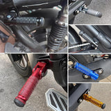 Maxbell Generic Motorcycle Foot Pegs Foldable Practical Footpegs for Motorcycle Red