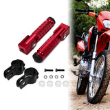 Maxbell Generic Motorcycle Foot Pegs Foldable Practical Footpegs for Motorcycle Red