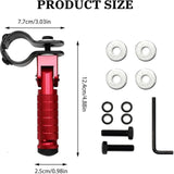 Maxbell Generic Motorcycle Foot Pegs Foldable Practical Footpegs for Motorcycle Red