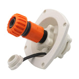 Maxbell RV Water Inlet Connection with Check Replacement for Marine Boat white