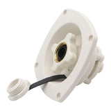 Maxbell RV Water Inlet Connection with Check Replacement for Marine Boat white