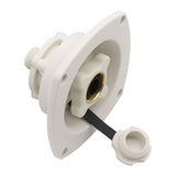 Maxbell RV Water Inlet Connection with Check Replacement for Marine Boat white
