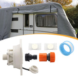 Maxbell RV Water Inlet Connection with Check Replacement for Marine Boat white