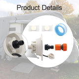 Maxbell RV Water Inlet Connection with Check Replacement for Marine Boat white