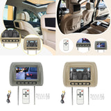 Maxbell Car Headrest Monitor DC12V Portable Multilingual Menu Automotive Accessories Gray