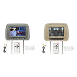 Maxbell Car Headrest Monitor DC12V Portable Multilingual Menu Automotive Accessories Gray