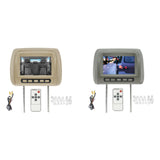 Maxbell Car Headrest Monitor DC12V Portable Multilingual Menu Automotive Accessories Gray
