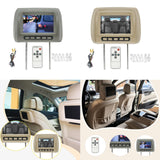 Maxbell Car Headrest Monitor DC12V Portable Multilingual Menu Automotive Accessories Gray