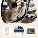 Maxbell Car Headrest Monitor DC12V Portable Multilingual Menu Automotive Accessories Gray