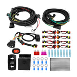 Maxbell ATV UTV SXS Turn Signal Kit with Turn Switch Accessories Flasher Harness Set