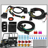 Maxbell ATV UTV SXS Turn Signal Kit with Turn Switch Accessories Flasher Harness Set