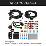Maxbell ATV UTV SXS Turn Signal Kit with Turn Switch Accessories Flasher Harness Set