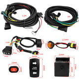 Maxbell ATV UTV SXS Turn Signal Kit with Turn Switch Accessories Flasher Harness Set