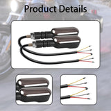 Maxbell 2 Pieces LED Turn Signal Lights Motorcycle Sturdy Practical Functional Lamps