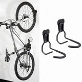 Maxbell 2x Garage Hooks for Hanging Bike Iron for Bicycles Wheel Ladders Garden Black