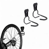 Maxbell 2x Garage Hooks for Hanging Bike Iron for Bicycles Wheel Ladders Garden Black