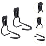 Maxbell 2x Garage Hooks for Hanging Bike Iron for Bicycles Wheel Ladders Garden Black