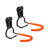 Maxbell 2x Garage Hooks for Hanging Bike Iron for Bicycles Wheel Ladders Garden Orange