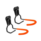 Maxbell 2x Garage Hooks for Hanging Bike Iron for Bicycles Wheel Ladders Garden Orange
