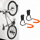 Maxbell 2x Garage Hooks for Hanging Bike Iron for Bicycles Wheel Ladders Garden Orange