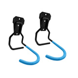 Maxbell 2x Garage Hooks for Hanging Bike Iron for Bicycles Wheel Ladders Garden Blue