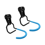 Maxbell 2x Garage Hooks for Hanging Bike Iron for Bicycles Wheel Ladders Garden Blue