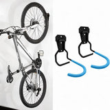 Maxbell 2x Garage Hooks for Hanging Bike Iron for Bicycles Wheel Ladders Garden Blue