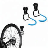 Maxbell 2x Garage Hooks for Hanging Bike Iron for Bicycles Wheel Ladders Garden Blue