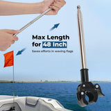 Maxbell Motorcycle Flagpole Mount Easy to Install Display Sturdy 1.6M Flagpole Stand