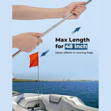 Maxbell Motorcycle Flagpole Mount Easy to Install Display Sturdy 1.6M Flagpole Stand
