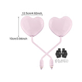Maxbell Motorcycle Heart Shaped Rearview Mirror Professional Wide View Universal Fit Pink