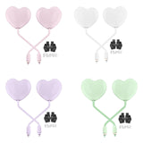 Maxbell Motorcycle Heart Shaped Rearview Mirror Professional Wide View Universal Fit Pink