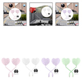 Maxbell Motorcycle Heart Shaped Rearview Mirror Professional Wide View Universal Fit Pink